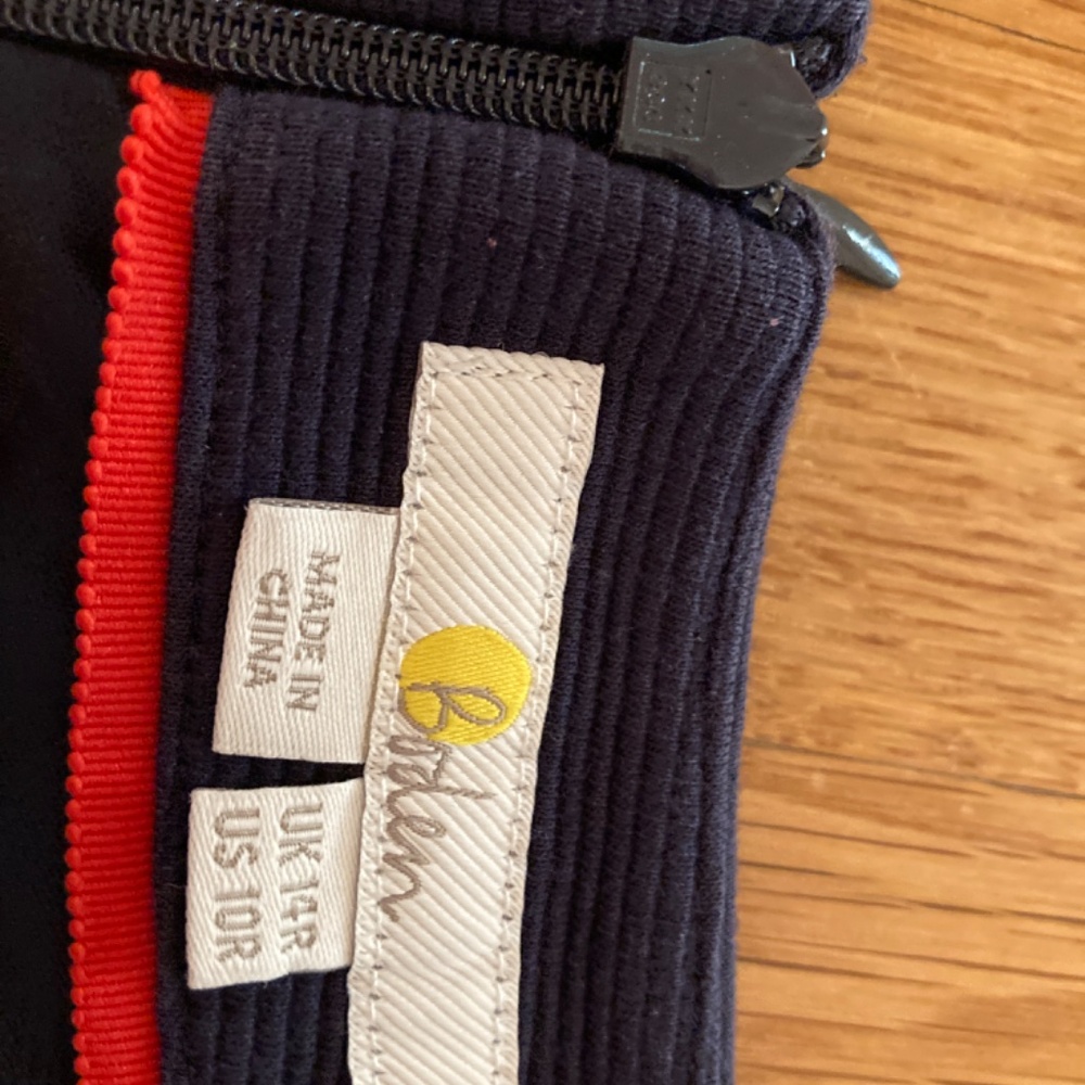 Boden Ottoman Cotton Navy Women's 10R Dress! - Picture 5 of 6